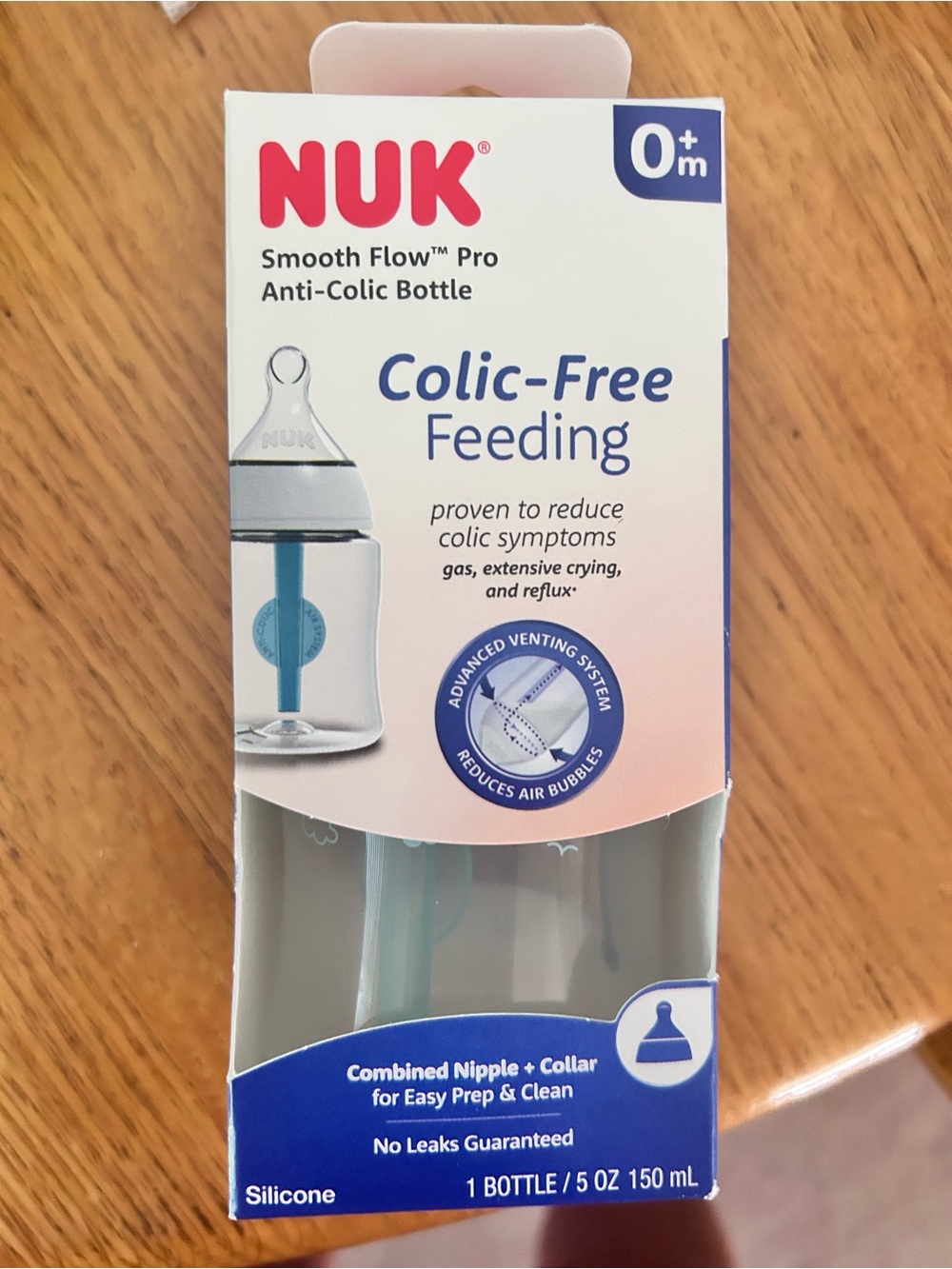 NUK Smooth Flow Pro Anti-Colic Bottle - Blue